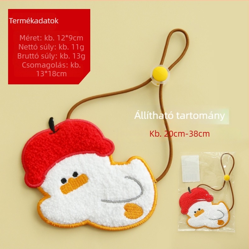 Pet cartoon-embroidered bib with towel, felt material, adjustable collar