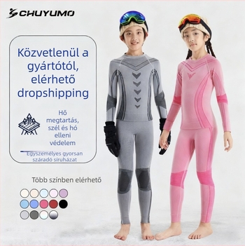 Gyerekeknek készült gyorsan száradó síruha szett, nejlon anyag, uniszex, téli, tavaszi és őszi időszakokra