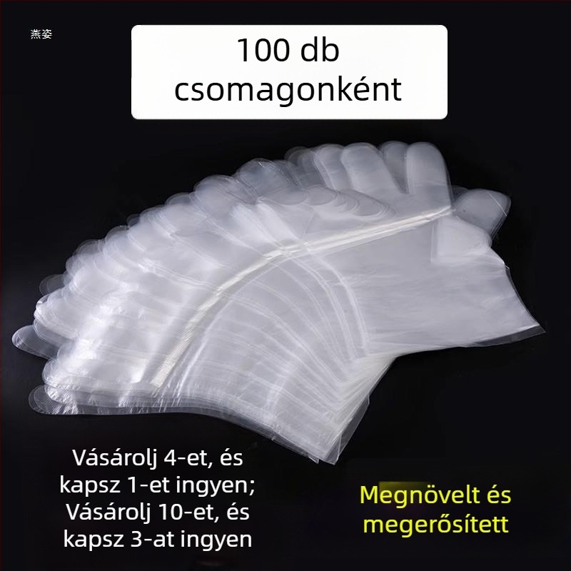 Vastagított egyszer használatos hajszalon kesztyűk – selyemvirág anyag, minta 69850, a szalonok számára, biológiailag lebomló