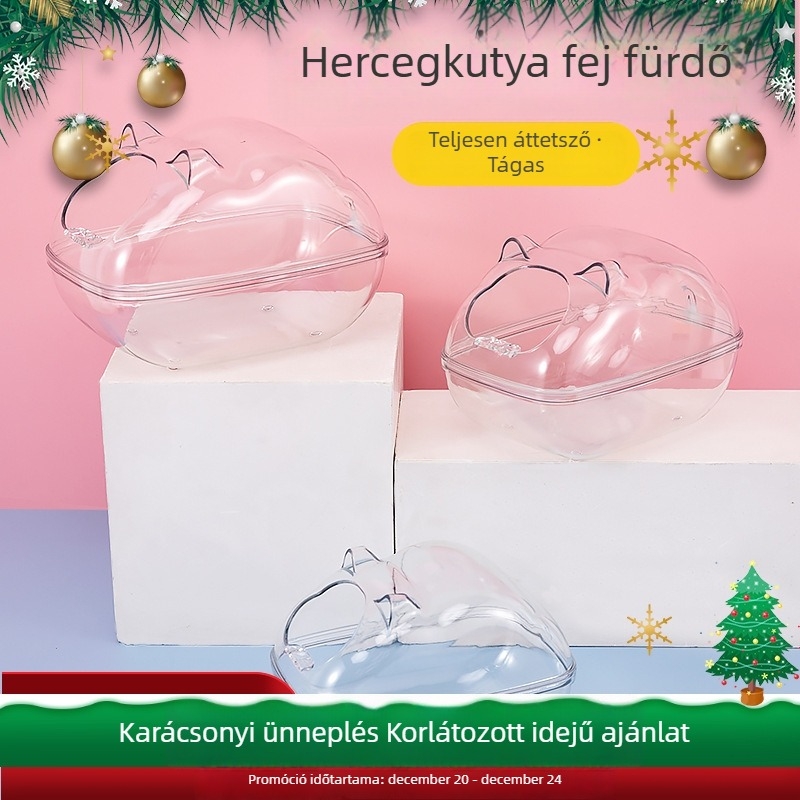 Hamster homokfürdő – műanyag, fröccsenés elleni, Pet Boer