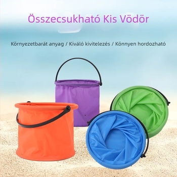 Színes összecsukható vödör gyerekeknek a strandon, homokozóhoz és vízjátékhoz, hordozható, vízálló kültéri használatra
