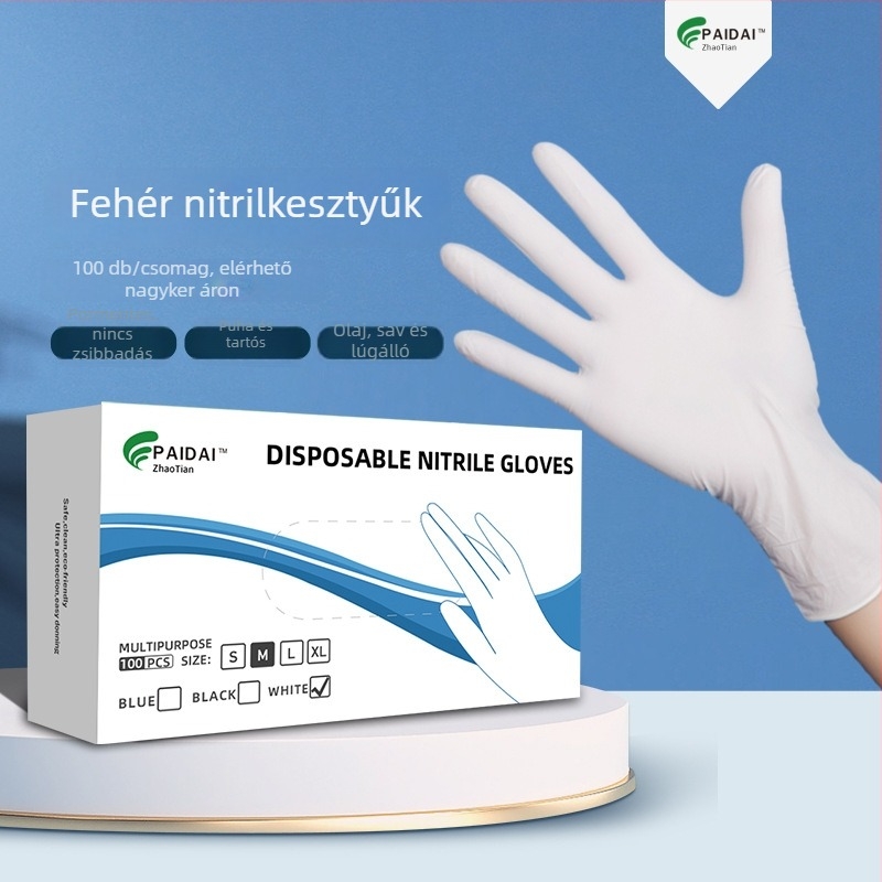 Paidai nitril kesztyűk, egyszer használatosak, többfunkciós, súly 4.5