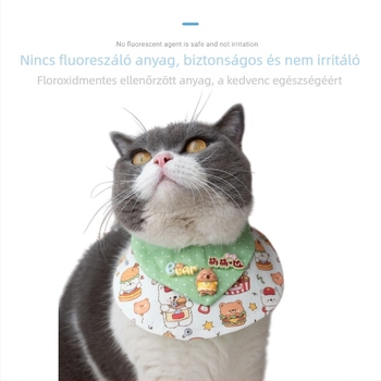 Háziállatok háromszög kendő, cartoon minta, Octamine tiszta pamutvászon, twill szövés, nyomtatás