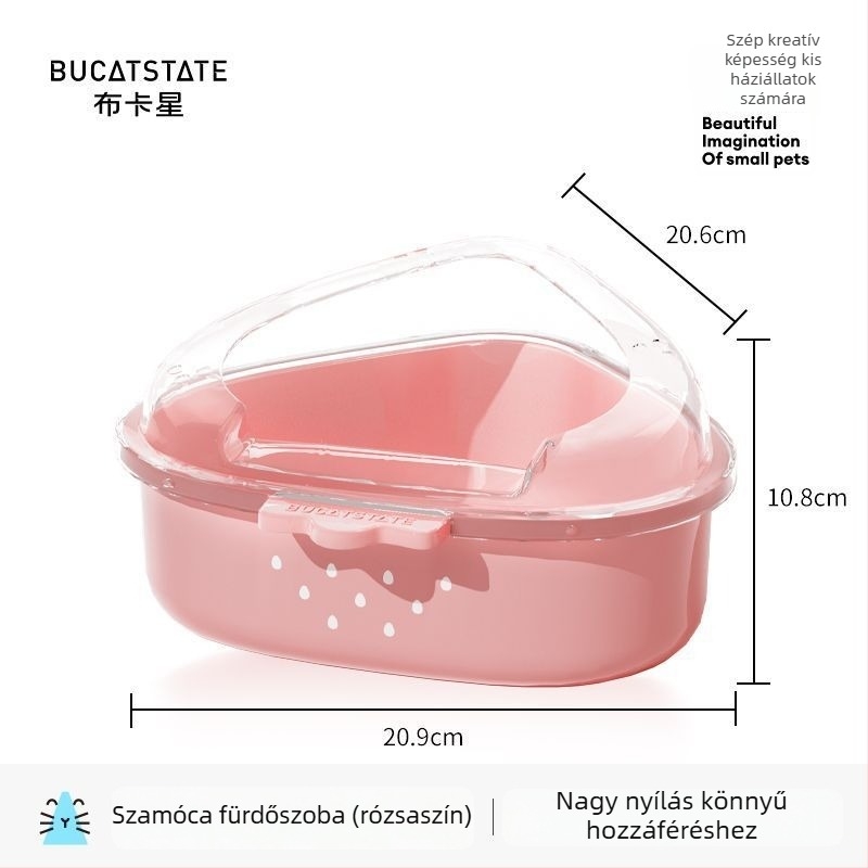 Hamster fürdőedény és toalett – műanyag, kettős használat, Bucatstate/Bucatstar