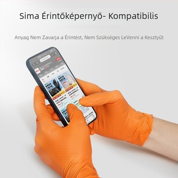 Yingke egyszer használatos nitril kesztyű gyémánt mintával, vastag, csúszásmentes, olajálló, kézvédelem