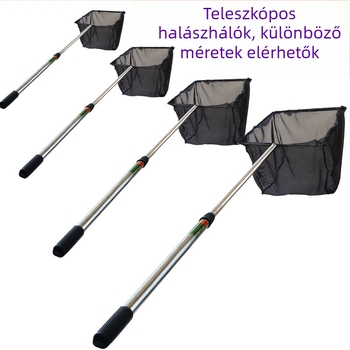 Rozsdamentes acélból készült, kihúzható akváriumi háló, Fuxiang márka, aranyhalakhoz, tömeg 0.4