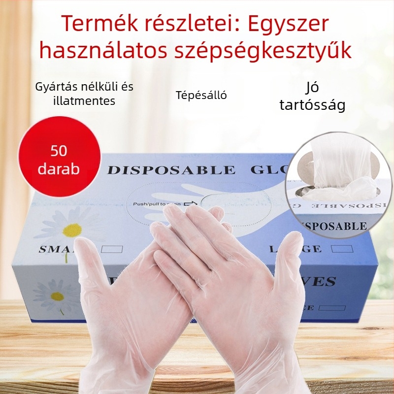 Egyszer használatos PVC kesztyűk a szépségipar, tetoválás és hímzés számára