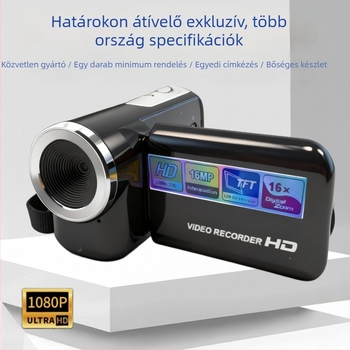 Dv22 digitális DV kamera otthoni használatra CMOS szenzorral, 16x optikai zoom, 1080p felvétel, SD kártya tárhely