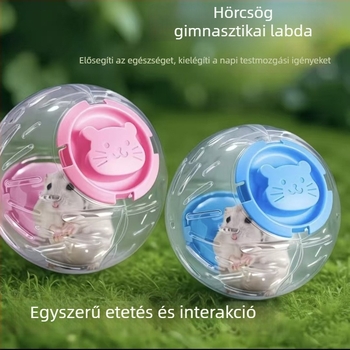 Átlátszó hörcsög futólabda, kristálydizájn, biztonságos edzéshez