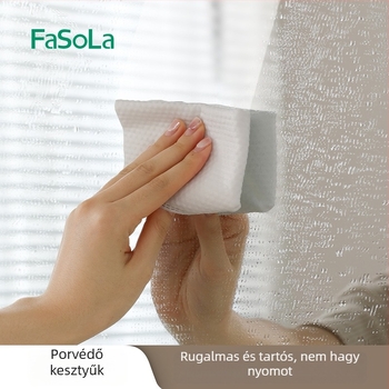 FaSoLa egyszer használatos poreltávolító kesztyűk – nem szőtt textil, közepes vastagság, 100 db/doboz