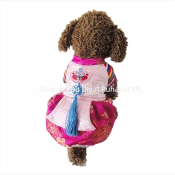 Hanbok kutyaruha, selyem, japán–koreai stílus, háziállat ruházat