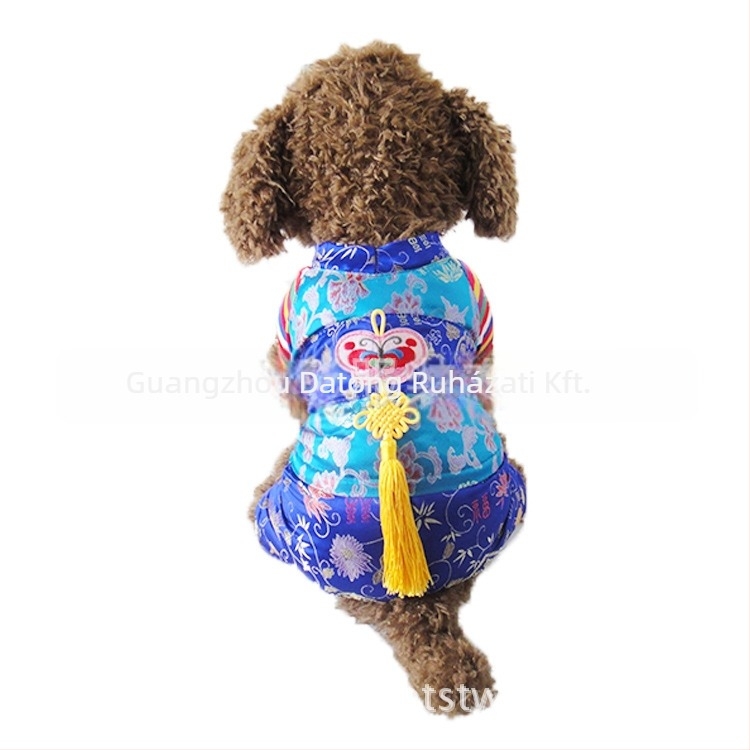 Hanbok kutyaruha, selyem, japán–koreai stílus, háziállat ruházat