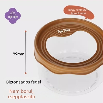 Átlátszó műanyag hörcsög fürdéséhez és homokfürdőjéhez tervezett tál, kétfunkciós – fürdés és toalett, eredet: Kína, márka: Egyéb