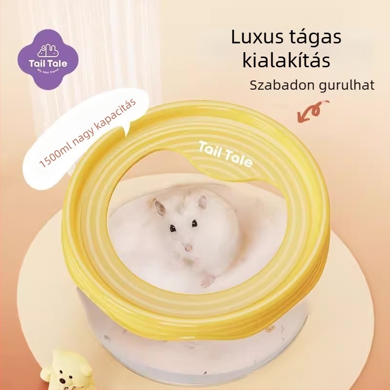 Átlátszó műanyag hörcsög fürdéséhez és homokfürdőjéhez tervezett tál, kétfunkciós – fürdés és toalett, eredet: Kína, márka: Egyéb
