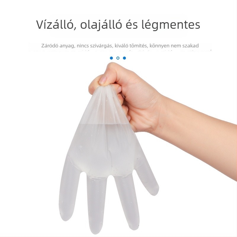 INTCO Medical egyszer használatos TPE kesztyűk – élelmiszer-minőség, átlátszó, vastag és tartós
