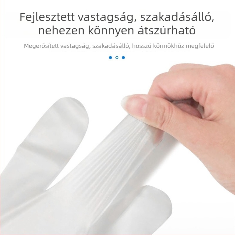INTCO Medical egyszer használatos TPE kesztyűk – élelmiszer-minőség, átlátszó, vastag és tartós
