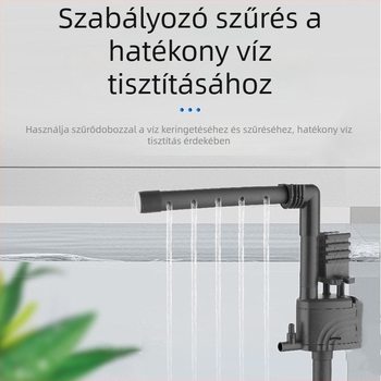 Három az egyben akváriumi merülő szivattyú felső szűrővel, beépített oxigénellátás és áramlás, csendes működés