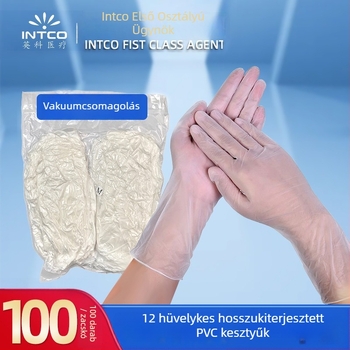 Egyszer használatos samponos kesztyűk fodrászszalonok számára, professzionális, vastag PVC