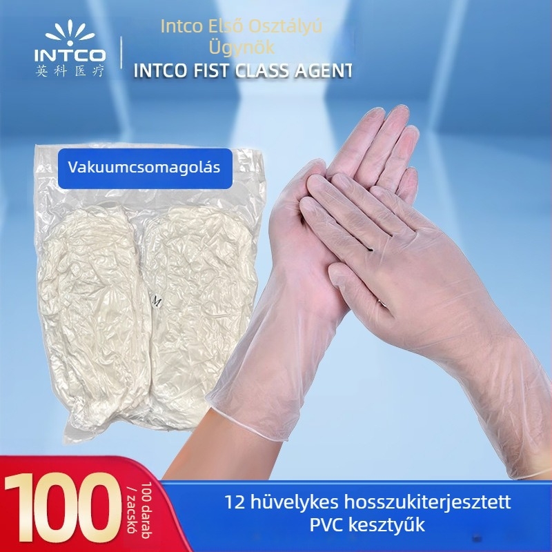 Egyszer használatos samponos kesztyűk fodrászszalonok számára, professzionális, vastag PVC