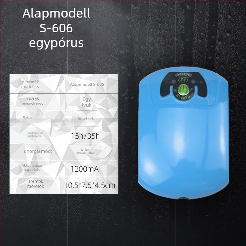 Fisherman's Companion Akváriumi oxigénpumpa, 3W, akkumulátor 2000mAh, 200 g