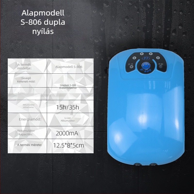 Fisherman's Companion Akváriumi oxigénpumpa, 3W, akkumulátor 2000mAh, 200 g