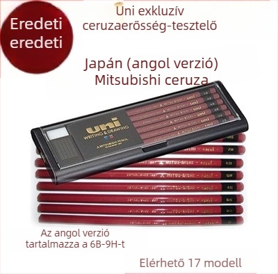 Uni Pencil Mitsubishi 1887 keménység-vizsgáló ceruza 6B-9H vázlatokhoz és rajzoláshoz
