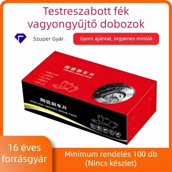 Autóipari csomagoló doboz, testre szabható hajtogatott karton, 230–450 g papír, logónyomtatás elérhető, ofszet/relief/UV/gravírozás, ezüst hőnyomás