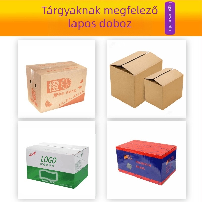 Autóipari csomagoló doboz, testre szabható hajtogatott karton, 230–450 g papír, logónyomtatás elérhető, ofszet/relief/UV/gravírozás, ezüst hőnyomás