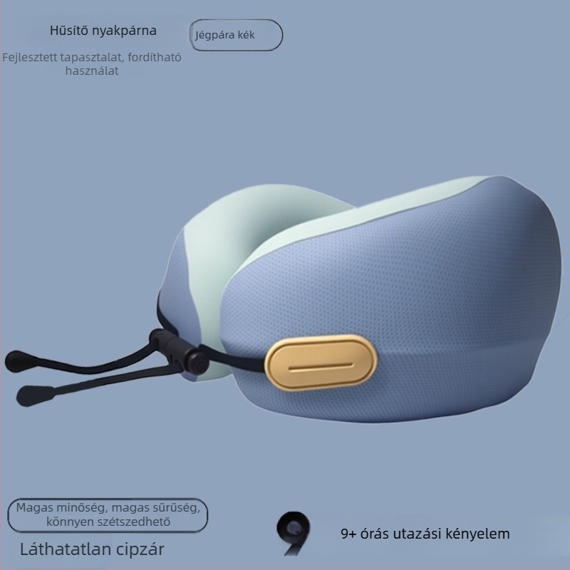 Memóriahabos U-alakú utazó nyakpárna felnőtteknek, poliészter szövet, modern stílus