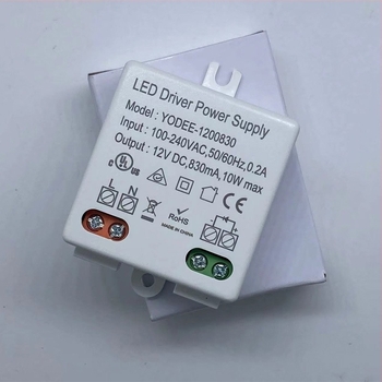 LED állandó feszültségű tápegység, DC12V, 10W, AC-DC bemenet, kapcsoló, CE