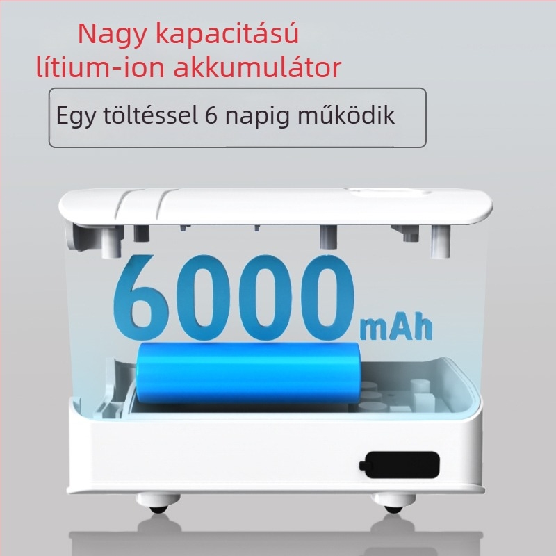 Kinti horgászatra szánt oxigénpumpa - újratölthető, hordozható, vízálló, kettős felhasználású oxigénpumpa; DC tápegység, tömeg 270-510 g, zaj 30 dB