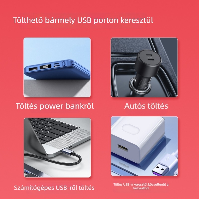 Kinti horgászatra szánt oxigénpumpa - újratölthető, hordozható, vízálló, kettős felhasználású oxigénpumpa; DC tápegység, tömeg 270-510 g, zaj 30 dB