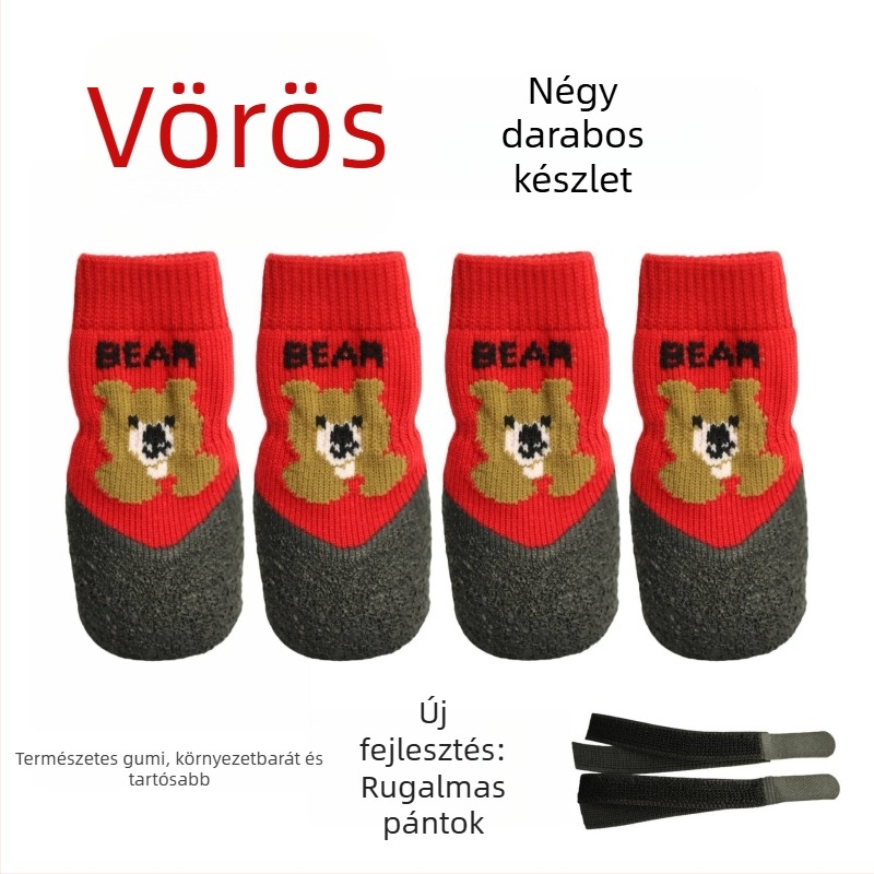 Kutyás mancs zokni: csúszásmentes, vízálló, puha talpú, tartós kutyafelszerelés (Poliészter; univerzális illeszkedés; IP engedély: Nem; Kereskedelmi export kizárva: Nem; Import státusz: Nem)