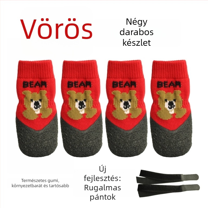 Kutyás mancs zokni: csúszásmentes, vízálló, puha talpú, tartós kutyafelszerelés (Poliészter; univerzális illeszkedés; IP engedély: Nem; Kereskedelmi export kizárva: Nem; Import státusz: Nem)
