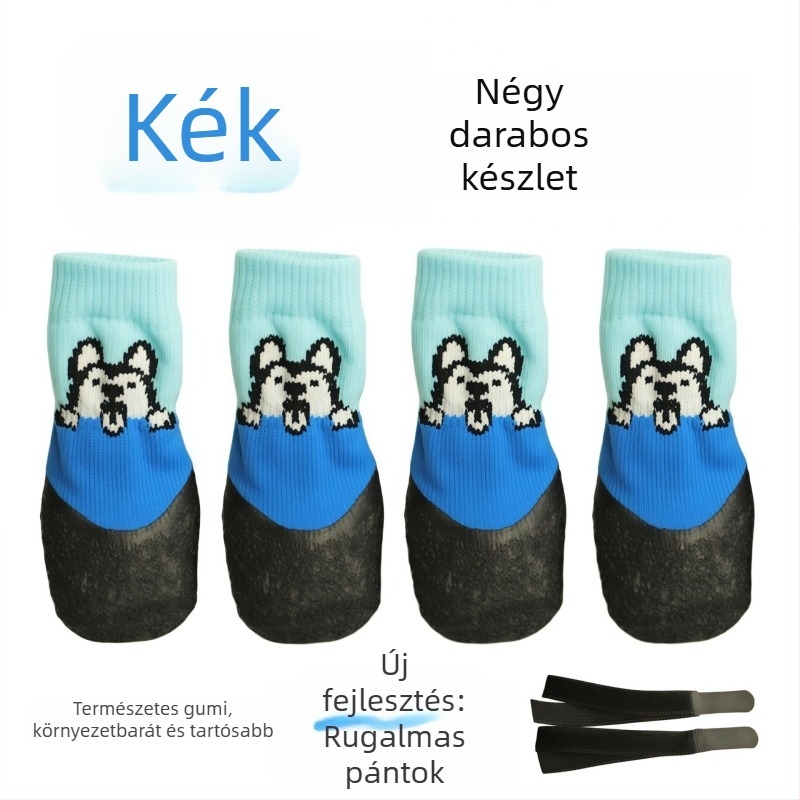 Kutyás mancs zokni: csúszásmentes, vízálló, puha talpú, tartós kutyafelszerelés (Poliészter; univerzális illeszkedés; IP engedély: Nem; Kereskedelmi export kizárva: Nem; Import státusz: Nem)
