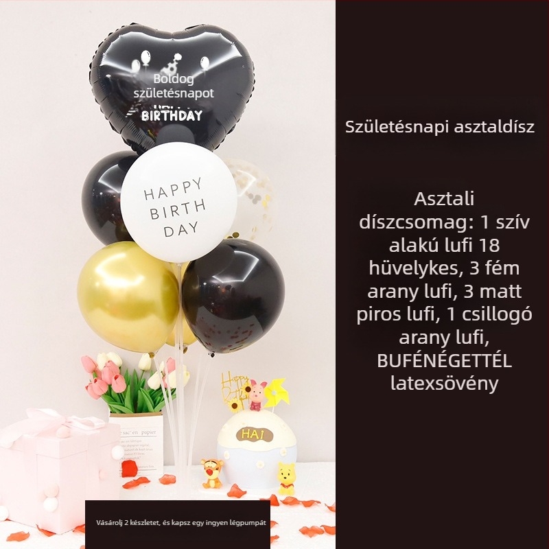 Latex lufi születésnapi dekorációhoz — anyag: latex; típus: latex lufi; forma: kör alakú; alkalom: születésnap; IP engedély: Nincs