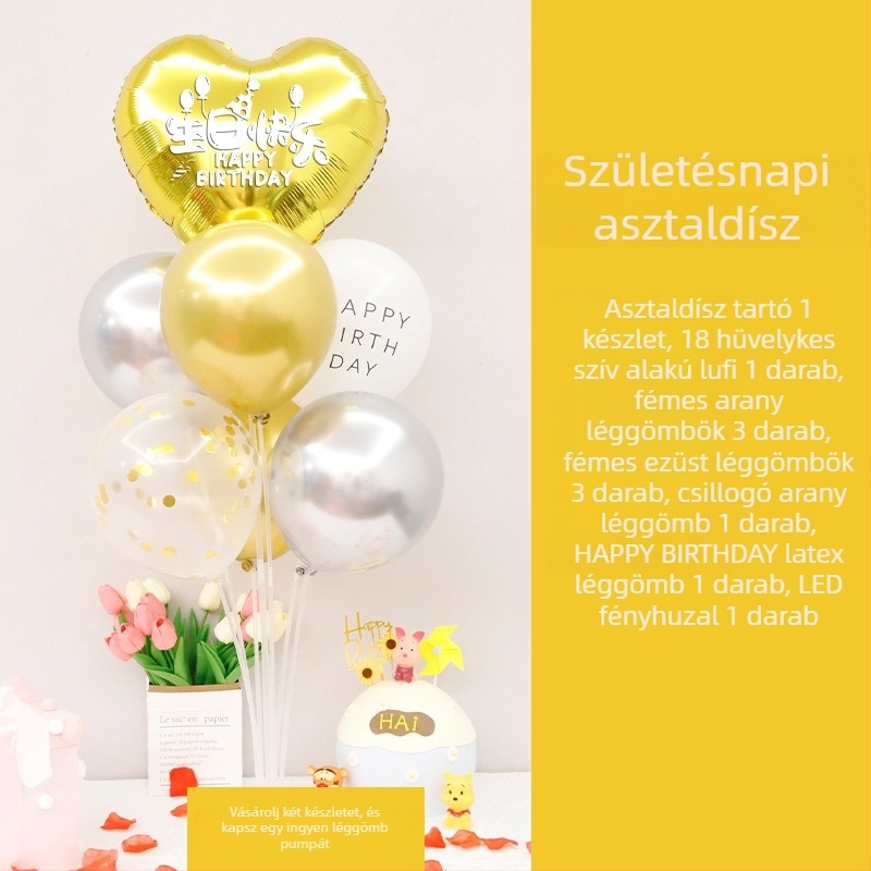 Latex lufi születésnapi dekorációhoz — anyag: latex; típus: latex lufi; forma: kör alakú; alkalom: születésnap; IP engedély: Nincs
