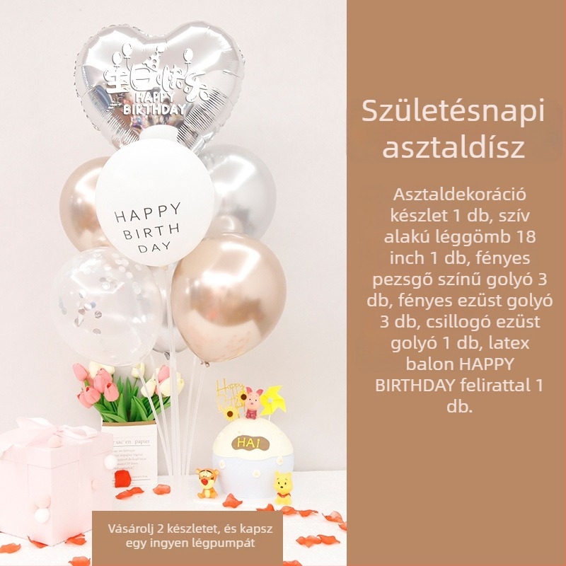 Latex lufi születésnapi dekorációhoz — anyag: latex; típus: latex lufi; forma: kör alakú; alkalom: születésnap; IP engedély: Nincs