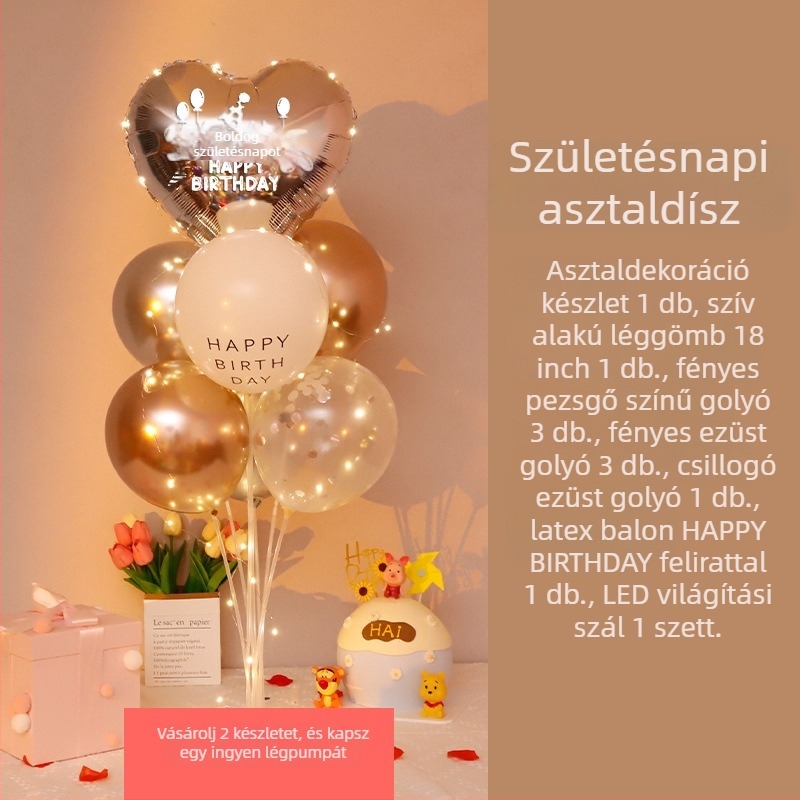 Latex lufi születésnapi dekorációhoz — anyag: latex; típus: latex lufi; forma: kör alakú; alkalom: születésnap; IP engedély: Nincs