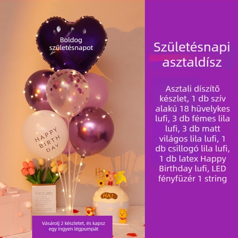 Latex lufi születésnapi dekorációhoz — anyag: latex; típus: latex lufi; forma: kör alakú; alkalom: születésnap; IP engedély: Nincs