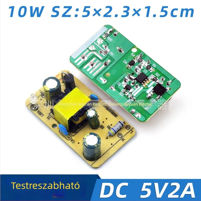 DC5V2A tápegység modul SZJYDQ, 5V2A sorozat, kapcsoló tápegység, 85% hatásfok, súly ~86 g