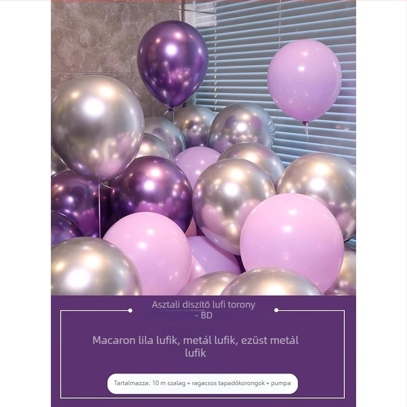 Cecilia latex kör alakú balon logó nélkül születésnapi dekorációhoz, Mkl-998798