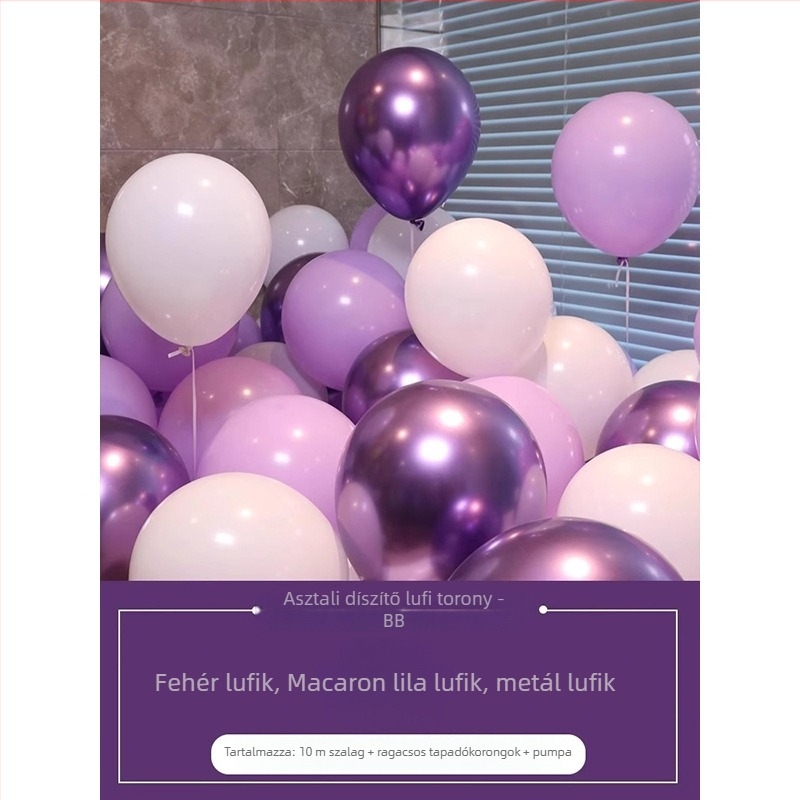 Cecilia latex kör alakú balon logó nélkül születésnapi dekorációhoz, Mkl-998798