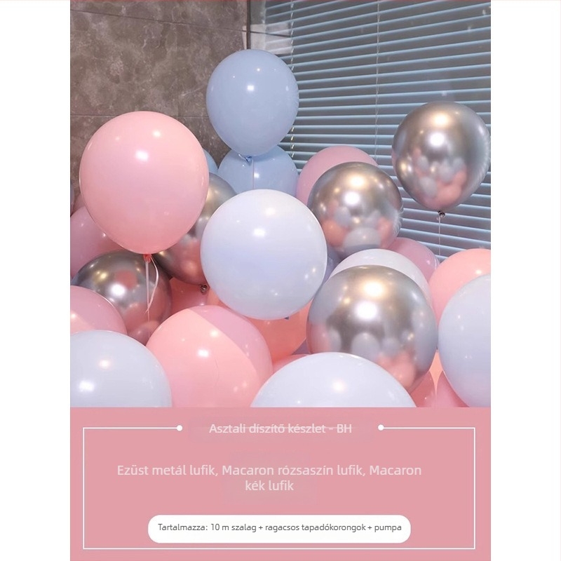Cecilia latex kör alakú balon logó nélkül születésnapi dekorációhoz, Mkl-998798