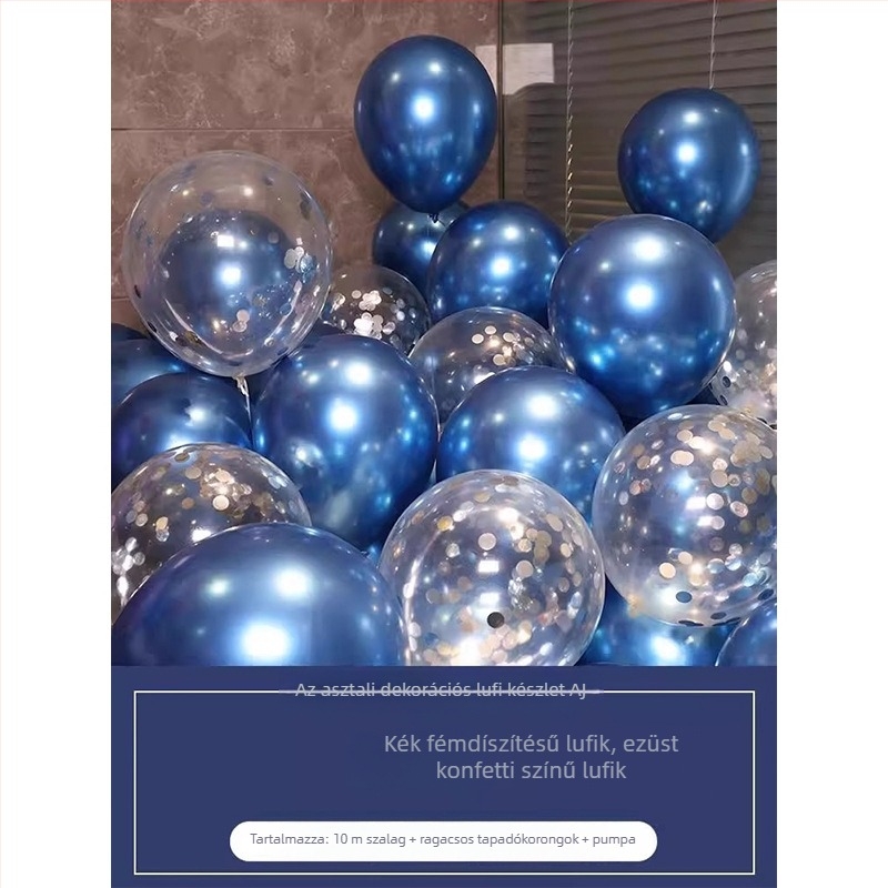 Cecilia latex kör alakú balon logó nélkül születésnapi dekorációhoz, Mkl-998798
