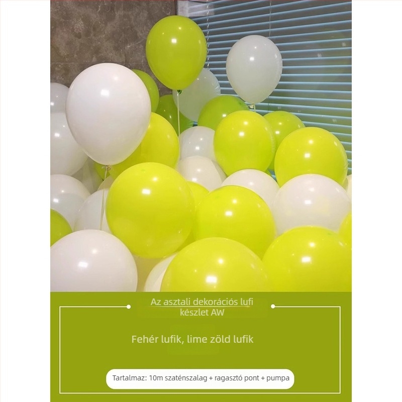 Cecilia latex kör alakú balon logó nélkül születésnapi dekorációhoz, Mkl-998798