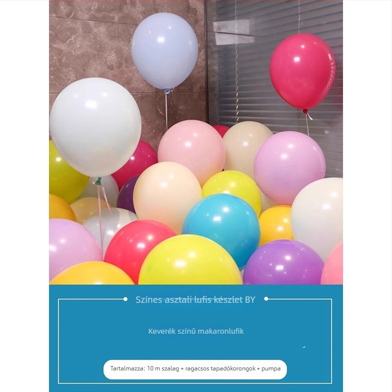 Cecilia latex kör alakú balon logó nélkül születésnapi dekorációhoz, Mkl-998798