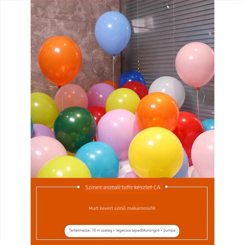 Cecilia latex kör alakú balon logó nélkül születésnapi dekorációhoz, Mkl-998798