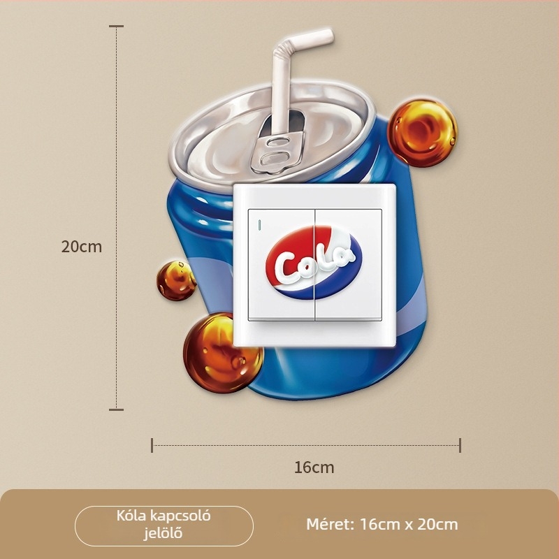 Személyre szabható bőr Gourmet kapcsolóvédő tok – modern, minimalistikus stílus, Potato-Chip kapcsoló matrica, nappali, hálószoba, étterem