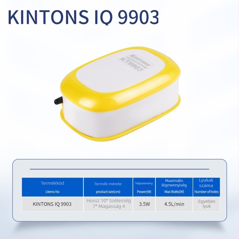 KINTONS akváriumi oxigénpumpa - nagy teljesítményű oxigenáció
